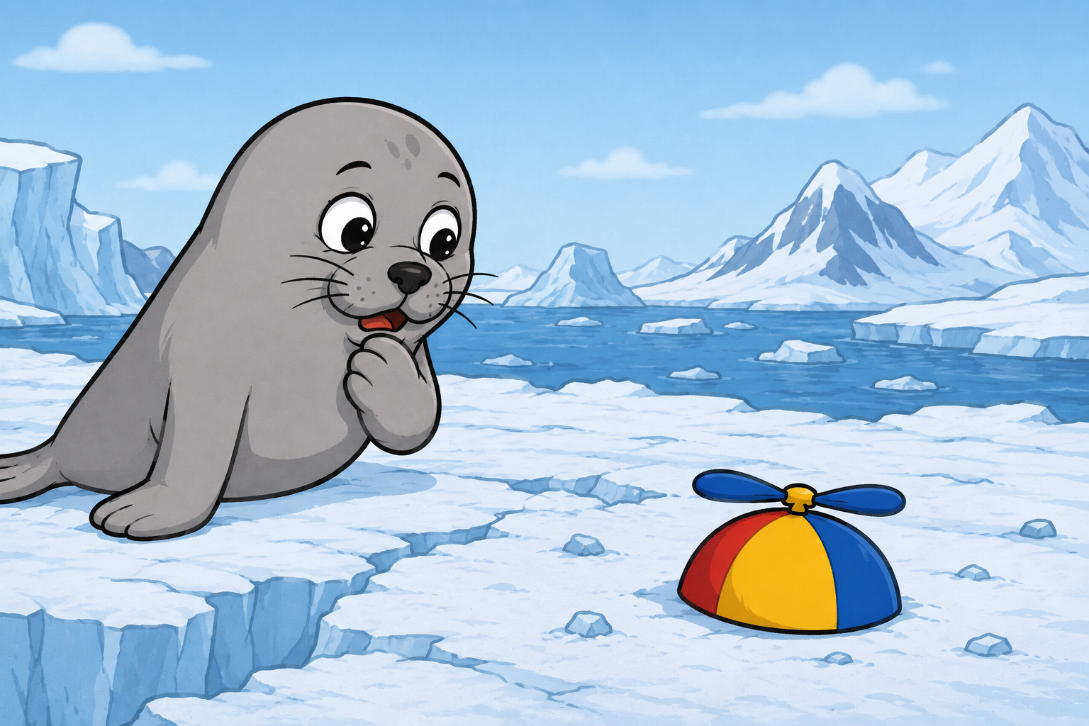 Robbie finds the hat in the arctic